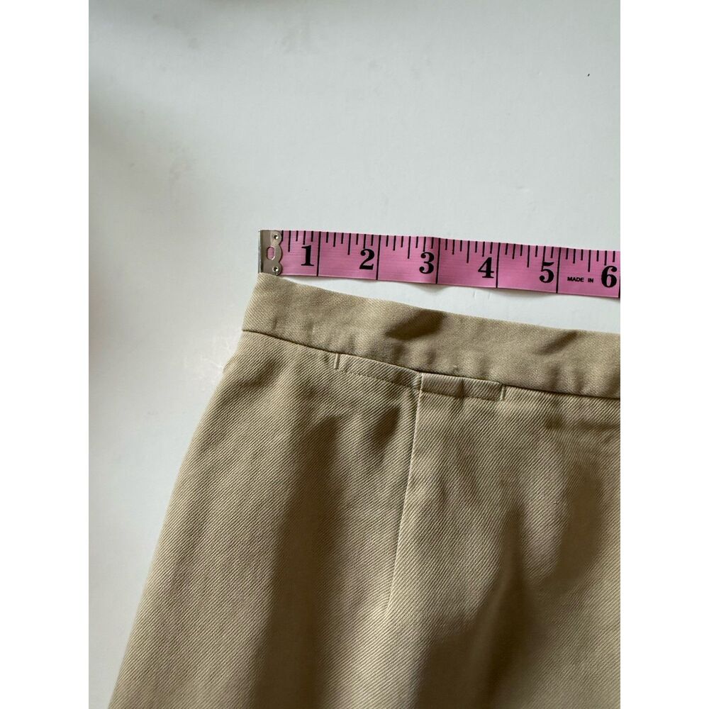 Banana Republic Y2K Khaki 100% Silk Short Mini Skirt Academia Preppy Casual Sz 6 - Picture 9 of 14